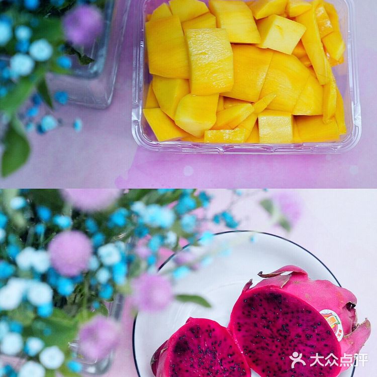 芒果火龙果椰奶双拼速成