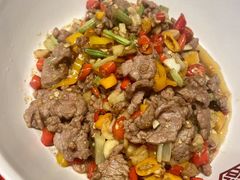 野山椒炒牛肉-唐伯虎新派湘菜馆(石夏时代广场店)