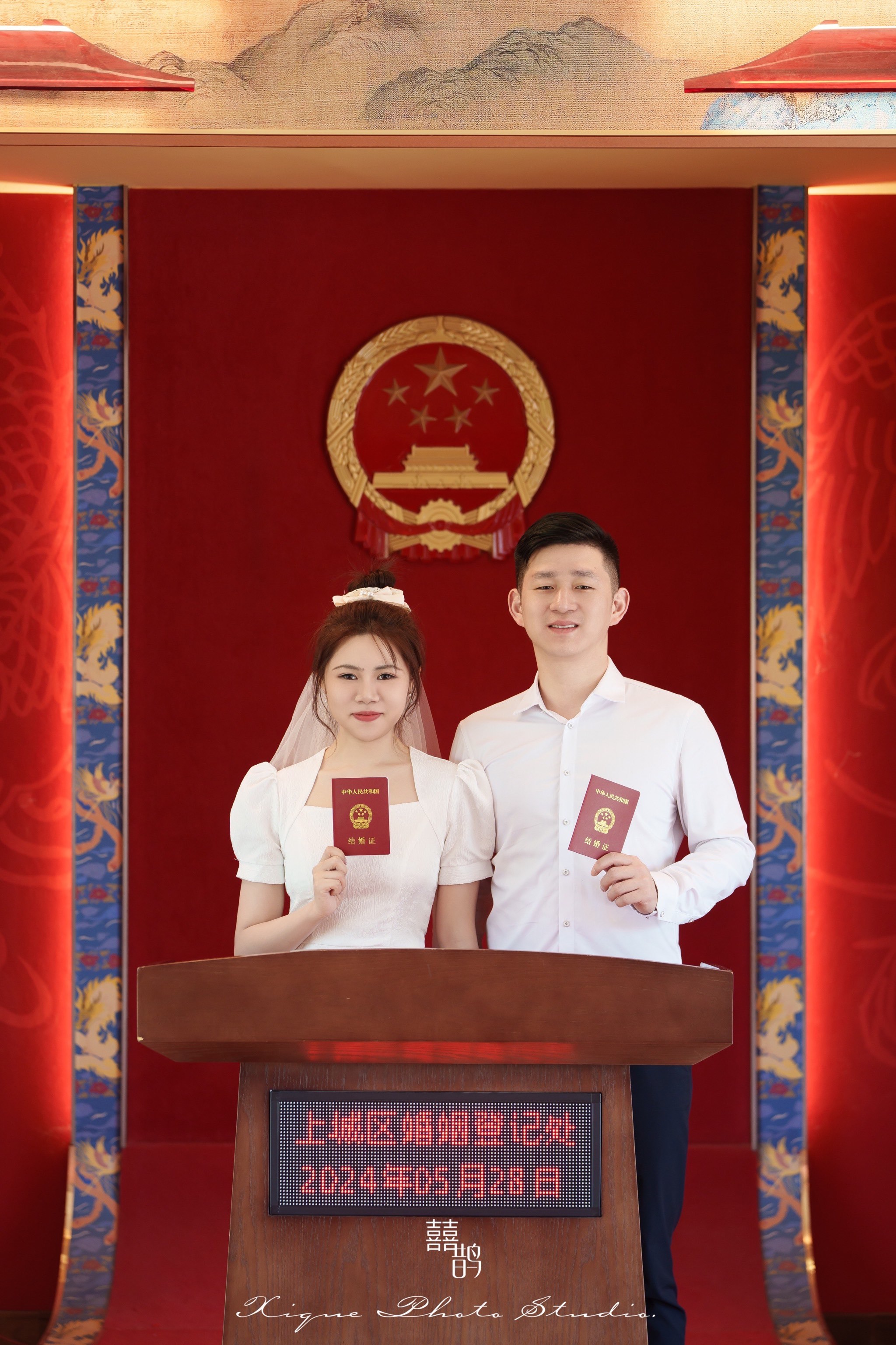 杭州上城区民政局领证超出片的