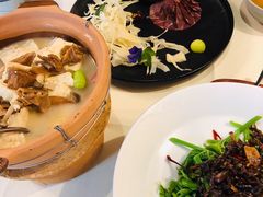 三年金钱火腿配大理手撕乳扇-泓0871臻选云南菜·味庄