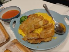 鸡扒饭配牛奶炒蛋番茄汁-龙记香港茶餐厅(久光百货店)
