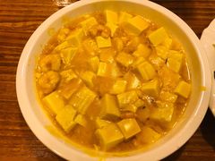 咸蛋黄虾仁烩豆腐-东北人家铁锅炖(鞍山路店)