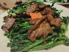 沙茶牛肉炒芥兰-汇景花园酒家(基立下道店)