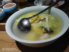 青菜丸子粉条汤-老头儿油爆虾(金鹰世界店)