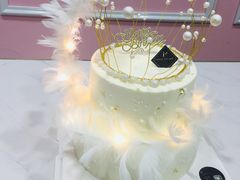 网红白色羽毛海藻款蛋糕-艾加柒克蛋糕茶歇甜品台(春熙路店)