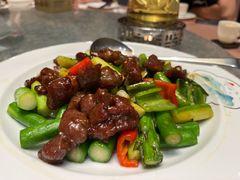 芦笋炒牛肉粒-聚福宝合苑食府(南头镇店)