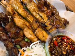 沙爹串燒拼盤-班兰叶印尼美食