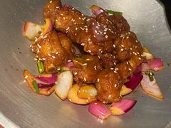 蒜香蜜汁排骨-绿茶餐厅(华联万柳店)