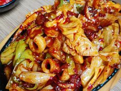 五花肉炒鱿鱼-文成焕·家族韩式餐厅