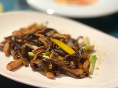 鹿茸菌炒梅花肉-MD日越生辉铁板烧(海运堤店)