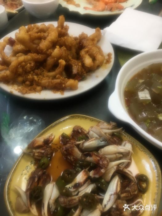 天伦海鲜·老味道·青岛菜(栈桥天主教堂店)炸鱿鱼条图片