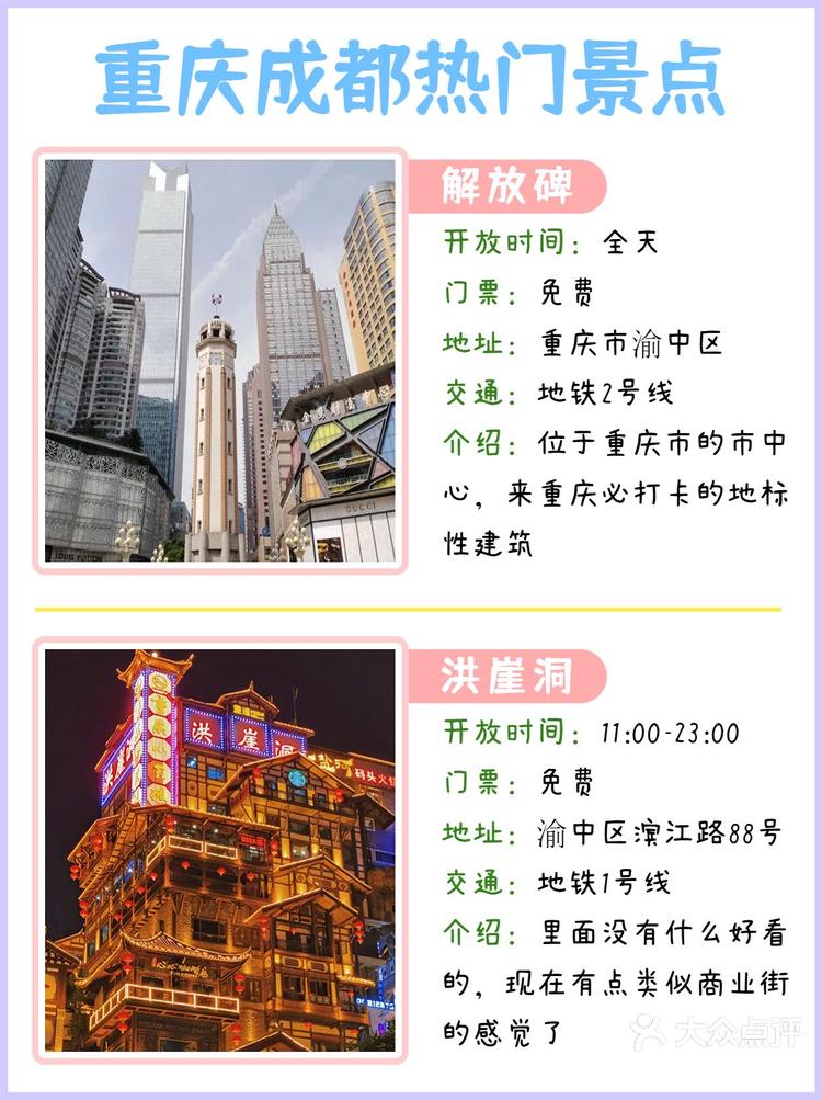 重庆成都双城游4天3晚度假攻略