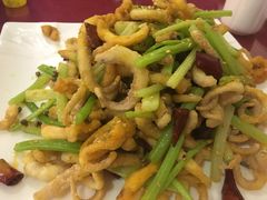 干煸鱿鱼须-大眼锅贴水饺(河东店)