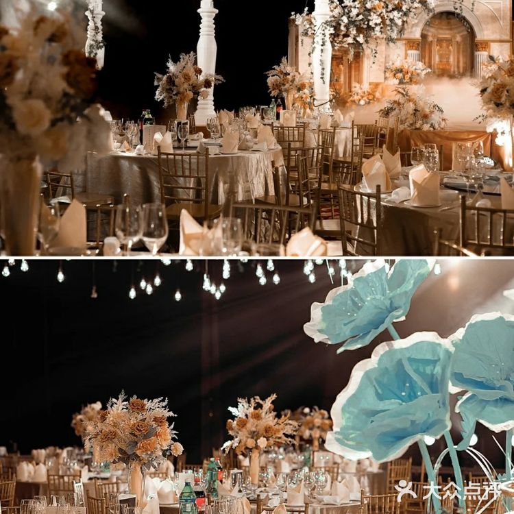 梦幻系香槟加蓝简欧式婚礼｜南昌婚礼策划