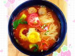 番茄丸子煎蛋面-蓉李记成都名小吃(武汉菱角湖万达店)