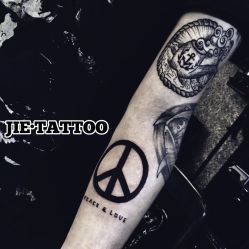 反战“爱与和平”共勉 纹身师：杰Tattoo刺青主理人 TianJinChina_中国天津-杰TATTOO刺青