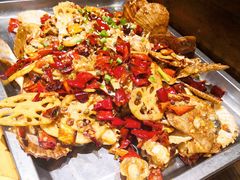 香辣红扇贝-虾宝贝胶东海鲜·渔家菜(小西天店)
