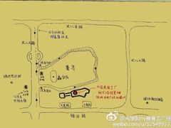 手绘地标地图-MI WU FACTORY米屋美食工厂餐厅(绿地店)