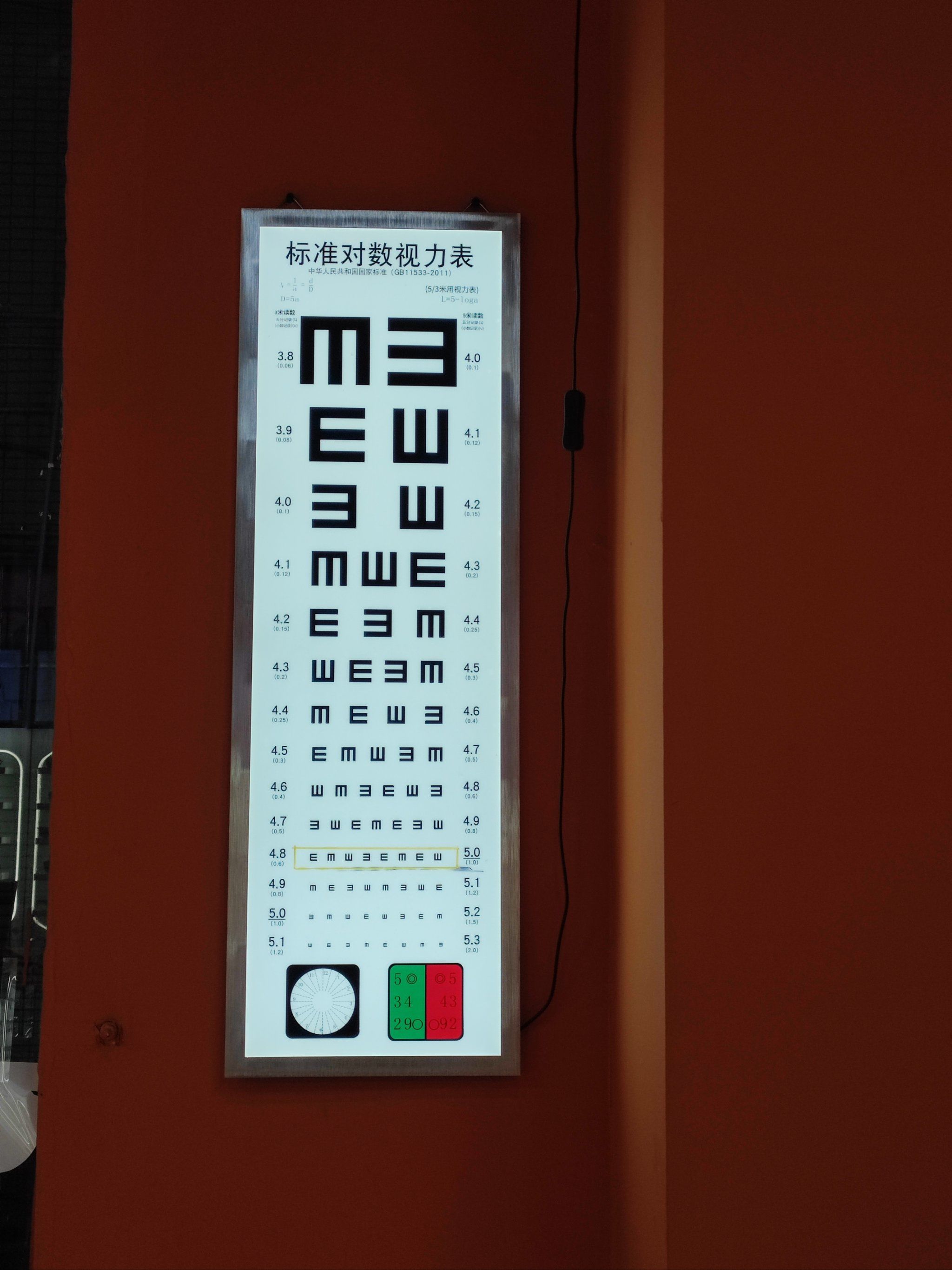 大伙测试你们的视力啦