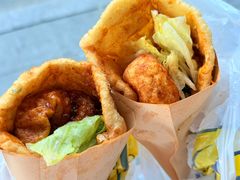 -小红车炸蛋葱油饼