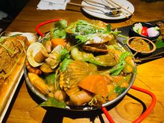 手抓海鲜黄咖喱味-仓库南洋海鲜小排档(柳河路店)