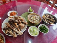 -陕北农家小吃风干羊肉剁荞面