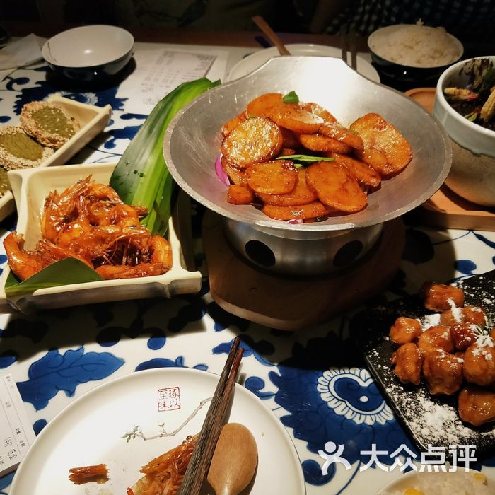 绿茶餐厅龙井凤尾虾仁图片