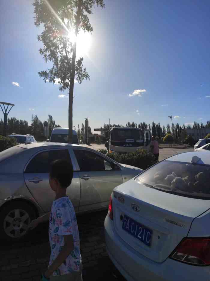 鸣沙服务区-停车场-"鸣沙服务区休息吃饭,餐厅不小,貌似厨师不.