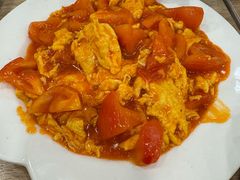 西红柿鸡蛋饭配羊肉串-西部马华清真兰州牛肉面·烧烤夜市(广渠门店)