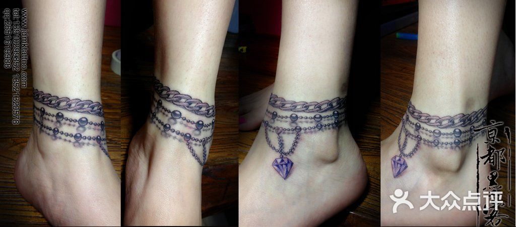 京都墨客刺青北京纹身 脚面纹身 蕾丝花边纹身图片-北京纹身-大众点评