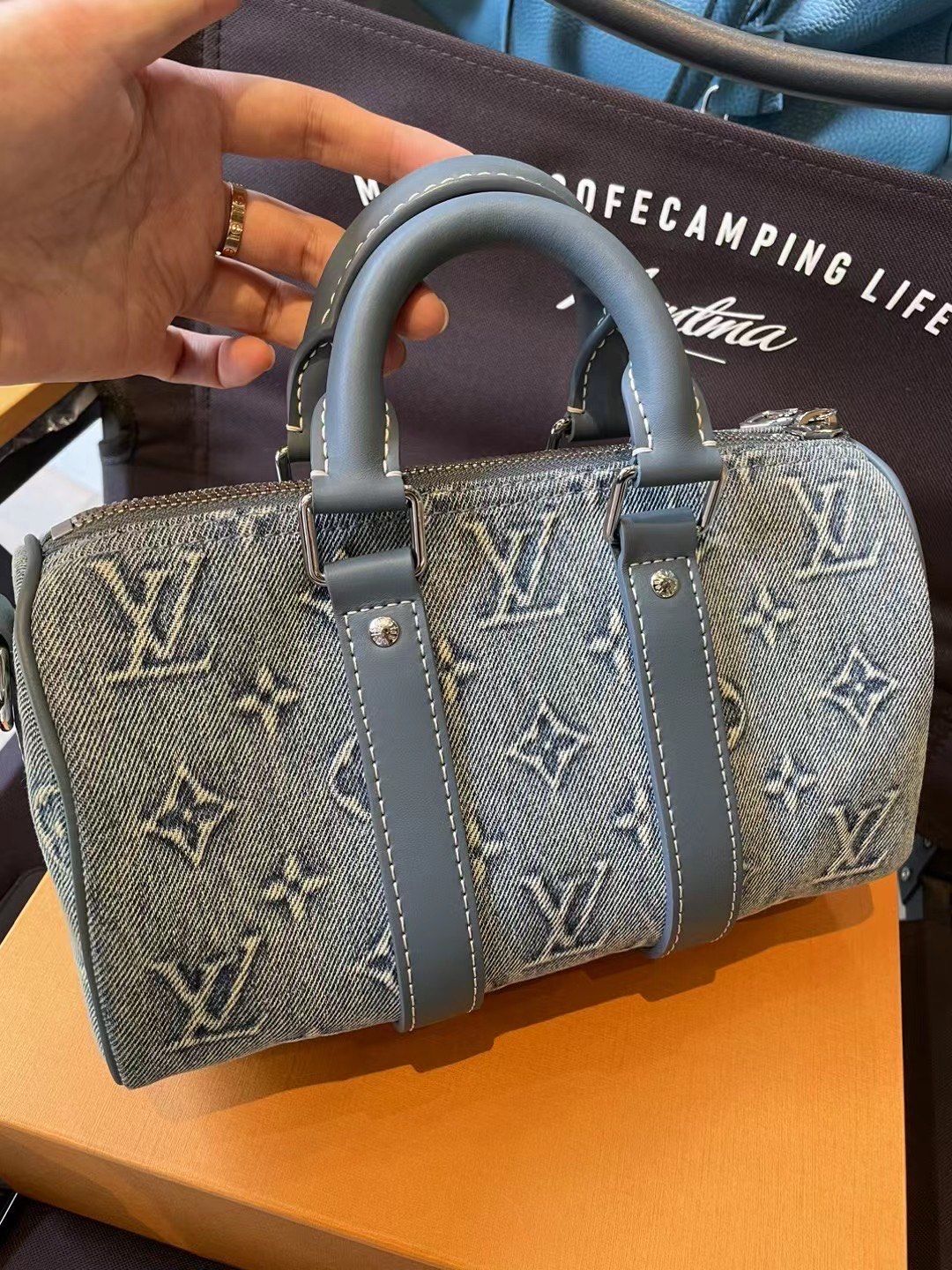 全新全套lv路易威登23fw新款浮雕牛仔