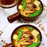 🔥[愉快]六鲜菌菇海鲜豆腐什锦汤，鲜掉眉毛木有人管哟……
