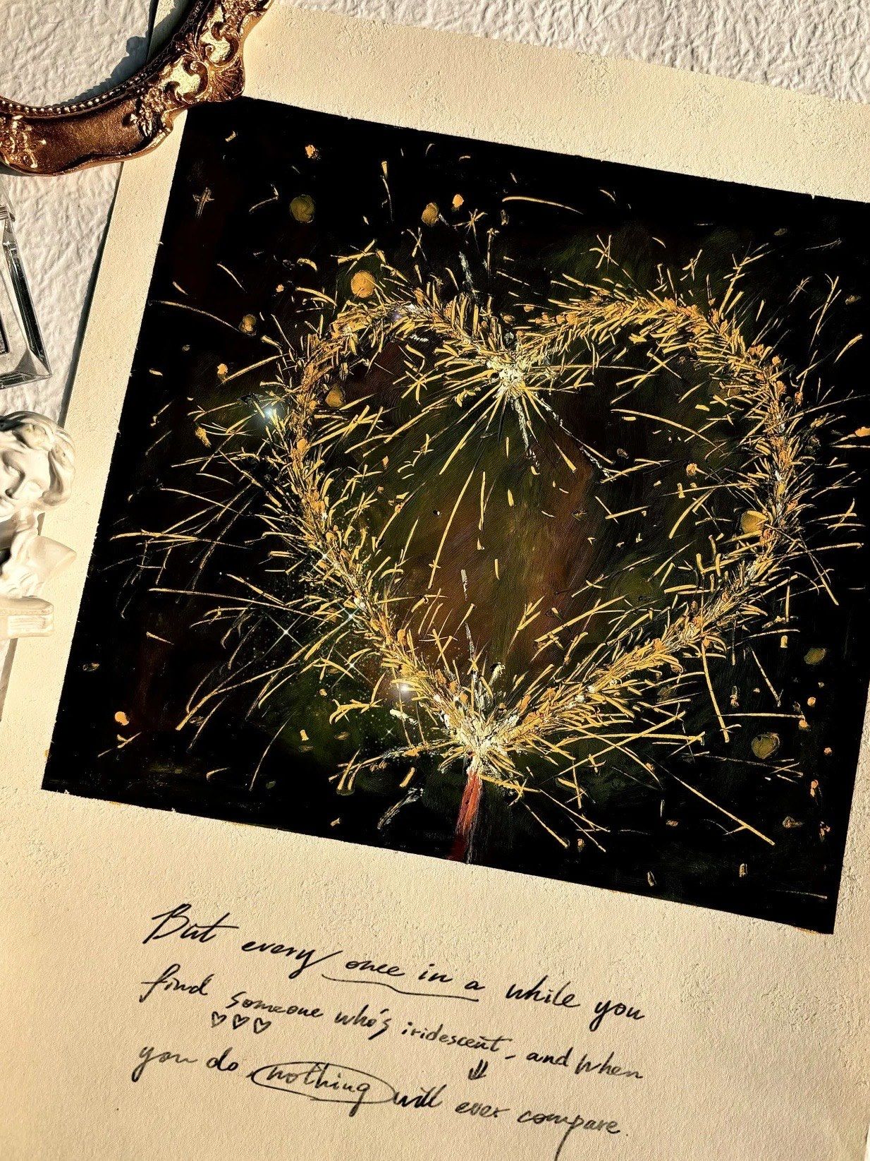 新年第一画!这个爱心仙女棒烟花喜欢吗?