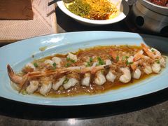 金银蒜蒸凤尾虾-绿茶餐厅(天津天河城店)