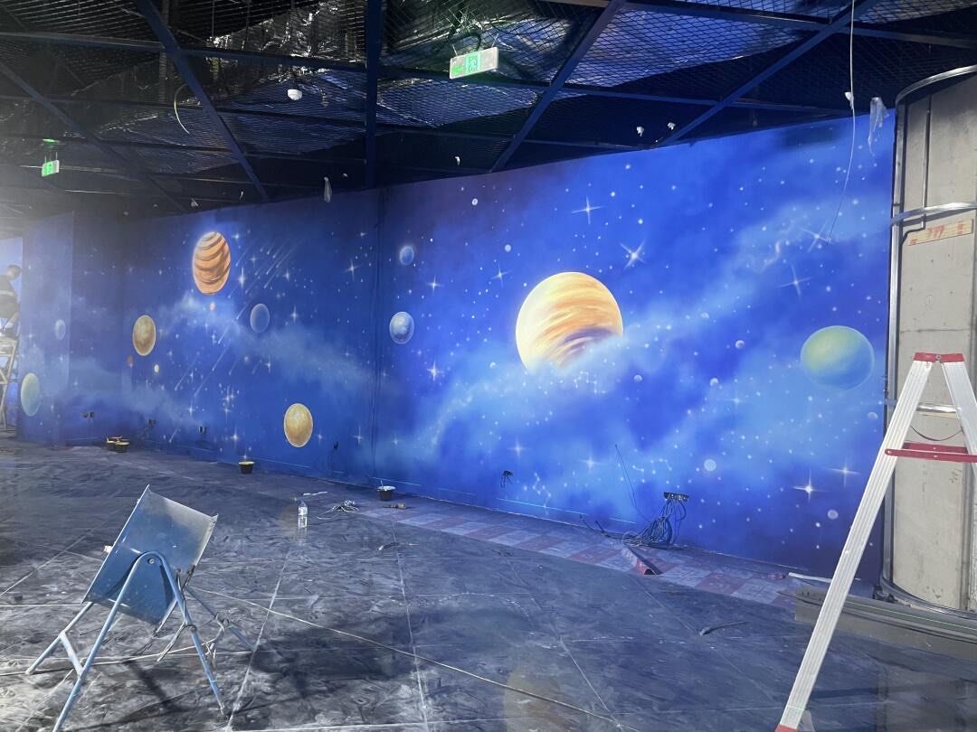 杭州墙绘壁画
星空星球墙体绘画
这星空🌃也太顶了吧～#星空