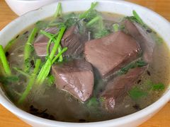 猪血真珠花菜湯-乌桥老牌猪血汤
