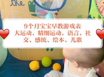 9个月宝宝早教计划表看这里，实现高质量陪玩 。