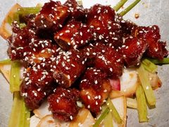 蒜香蜜汁排骨-绿茶餐厅(松江万达店)