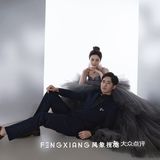 单色背景婚纱照