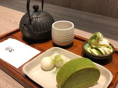 日式辻利抹茶蛋糕卷套餐-辻利茶舖TSUJIRI(万象天地店)