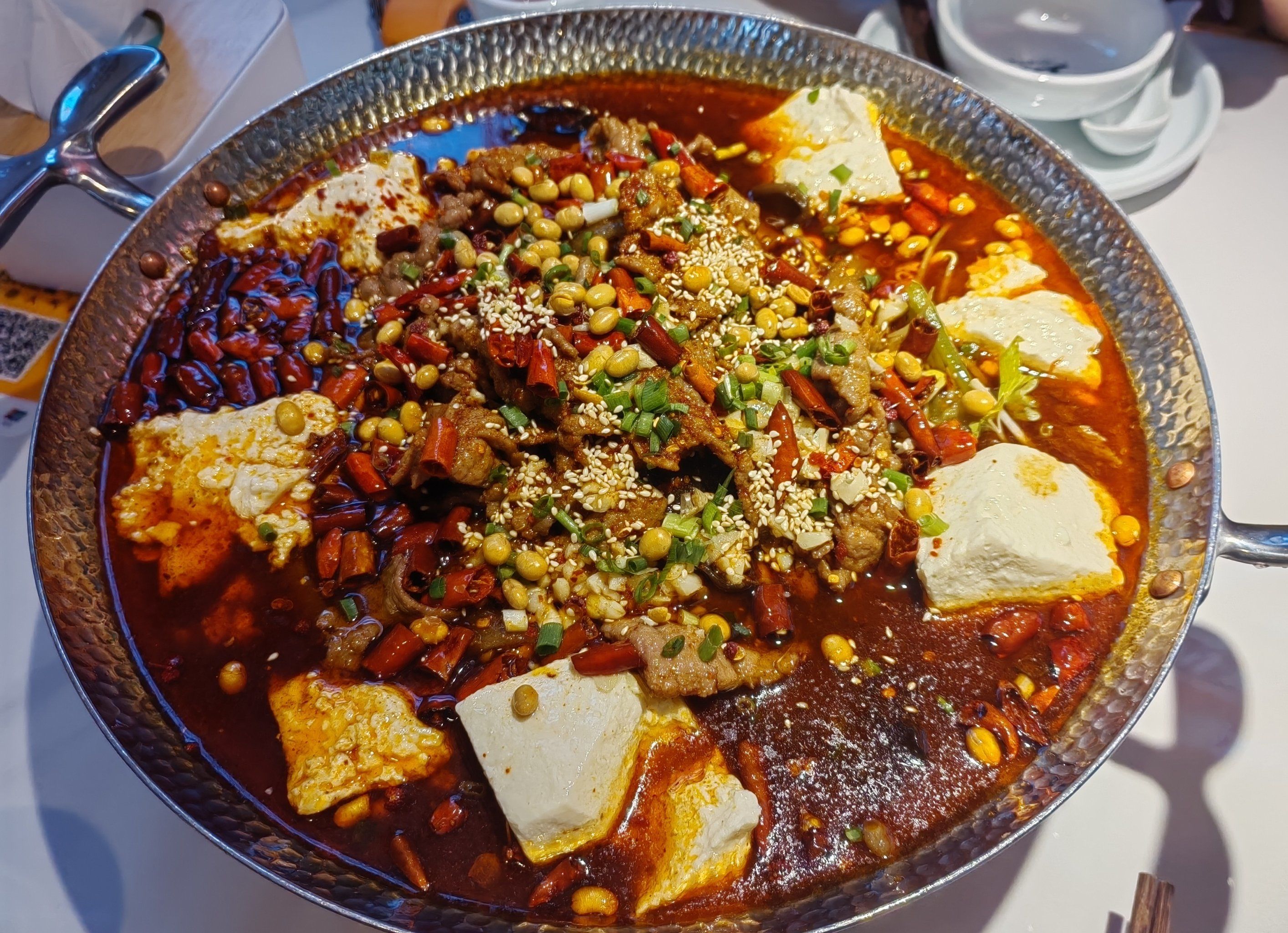 嫩滑的豆花牛肉