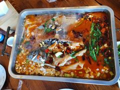 烤冷水鱼-老猎户炭火锅羊汤(万达店)
