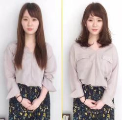 中发前后对比6度棕色大卷-HIPSTER形象设计