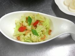 有机花菜拌虾干-湖庭壹品鸭王·传统北京烤鸭·别墅私房菜·庭院宵夜(江宁店)