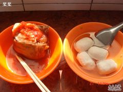 阿给和鱼丸-淡水老街