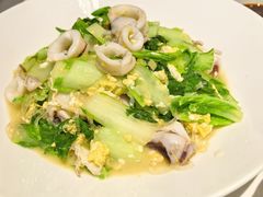 小白菜炒笔管鱼-必点海鲜·海肠捞饭大王(滨江道店)