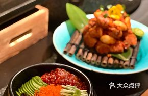 Spicy Marinated Crab with Flying Fish Roe Bibimbap