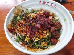 精瘦肉臊子面-手擀菠菜面(西康路店)