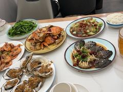 油泼扇贝-天伦海鲜·老味道·青岛菜(栈桥天主教堂店)