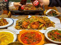 -东来菜馆•手抓海鲜家常菜•海鲜锅贴(鸽子窝店)